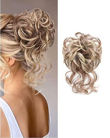 Perike i klipse: Naziv: Umetak/punđa od sintetičke kose – kovrdžava, brza frizura — 5