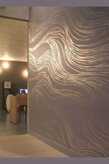 Maye divar kağızları: Dekorativ divar örtüyü – “Günəş şüası” effektli venesian/metallic — 9