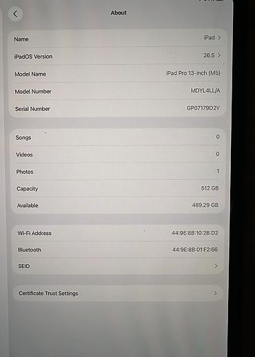 Планшеты: Планшет, Apple, память 512 ГБ, 13" - 14", Wi-Fi, Б/у, Классический цвет - Серый — 3
