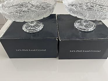 xrustal qutuda: Məhsul: 24% PbO Lead Crystal şirniyyat/qəlyanaltı qabları (2 ədəd) — 2