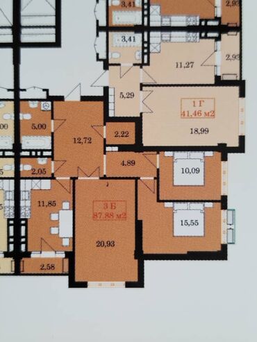 Продажа квартир: 3 комнаты, 87 м², Элитка, 9 этаж, ПСО (под самоотделку)
