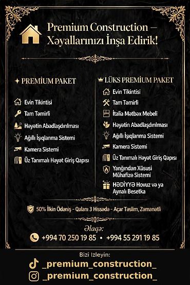 Premium Construction – Xəyallarınızı İnşa Edirik! Xidmət paketləri lalafo.az -da Premium Construction – Xəyallarınızı İnşa Edirik! Xidmət paketləri