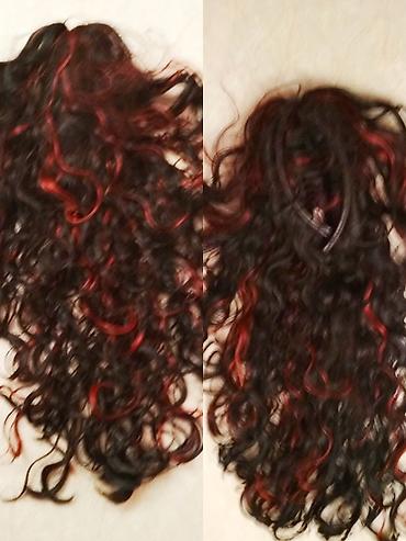 Другие головные уборы: 1. парик, пряди снизу черного цвета, сверху малинового цвета, челка и — 12