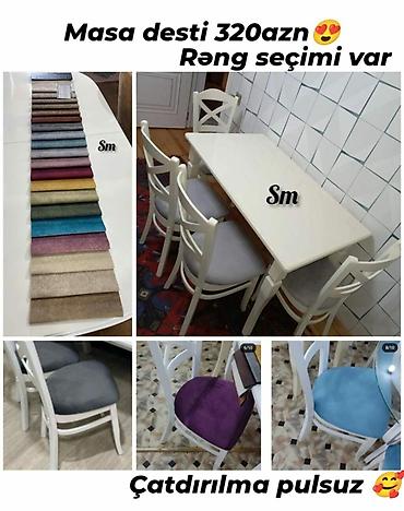 masa ev: ✔️Sifarişlə✔️ *✔️Kuxna üçün dest 1 masa 2 stul künc divan dəsti✨✨* ✔️ — 3