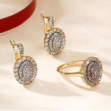 Наборы украшений: Ювелирные наборы с жемчугом и фианитами Вариант 1 (круглый дизайн с — 7