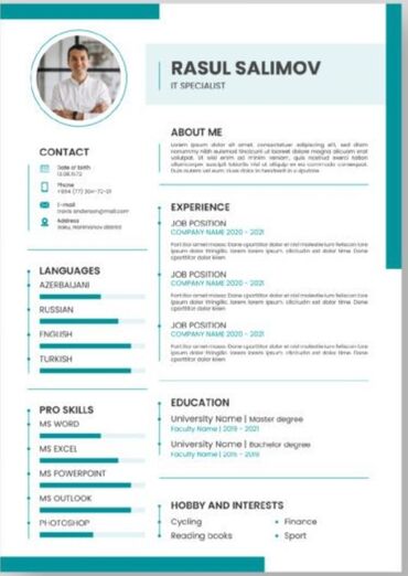 Reklam, çap: CV Hazırlanması Uğurlu iş Müsahibələri üçün CV Sifarişi . CV-nizə — 6
