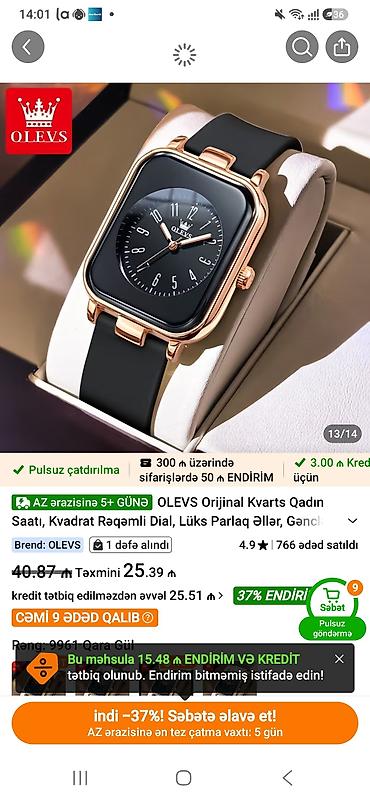 Наручные часы: OLEVS orijinal kvars qadın saatı - Brend: OLEVS - Dizayn: kvadrat — 1