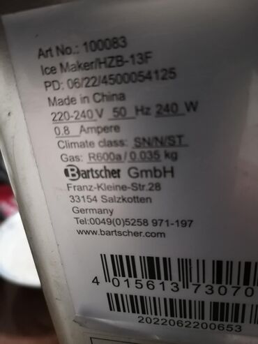 Ostali kuhinjski aparati: Bartscher aparat za led – kompaktni kućni proizvođač kockica leda - — 5