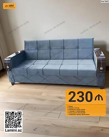 Divan – La Mini - Ölçü: 210 sm - Mexanizm: açılan, bazalı -