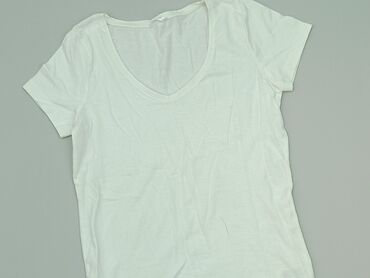 białe t shirty v neck: T-shirt, S, stan - Dobry