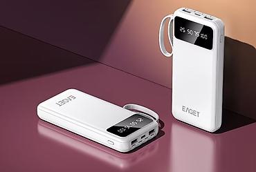 Аксессуары для мобильных телефонов: Портативный Power Bank EAGET 20000 мА·ч - Емкость 20000 мА·ч: до 7 — 3