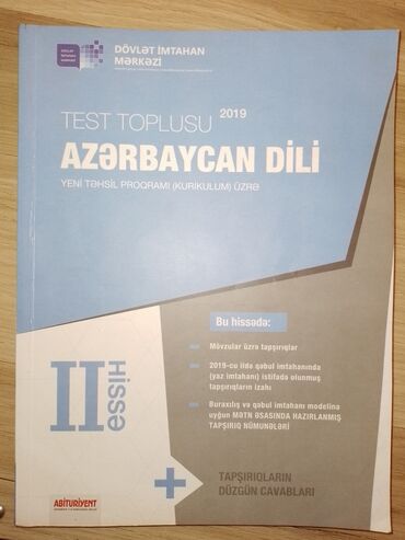 azerbaycan dili test toplusu pdf: Azərbaycan dili test toplusu 2 hissə 2019 DİM. 3 AZN. Təzədi, üstündə