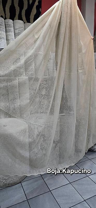 Zavese i draperije: Zavese – bela voil/til kolekcija sa dezenima - Materijal: lagan — 12