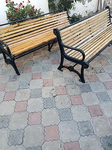 mebel satıram: Metall karkaslı bağ skamyaları - Material: Qalın, dözümlü metal — 1