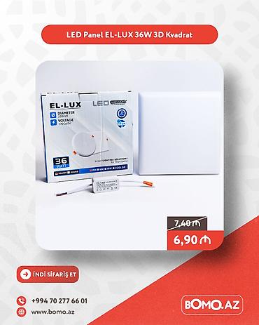 led baku: Yüksək keyfiyyətli. 🔥 LED Panel EL-LUX 36W 3D Kvadrat ✅ Brend — 1