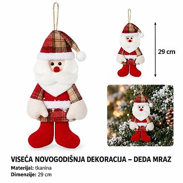KMT Viseći ukras Deda Mraz od tkanine 2905266 Dekorativni božićni