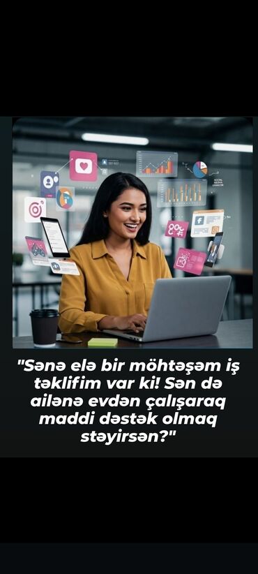 Marketoloq tələb olunur, Onlayn iş, İstənilən yaş, Təcrübəsiz