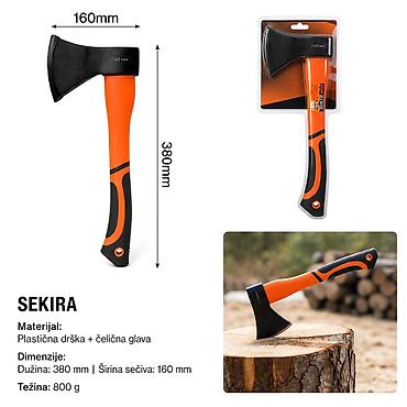 KMT Drška 9367671 – Sekira za sečenje, cepanje i obradu drveta Opis