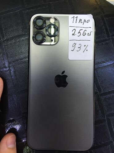 iphone 2g naushniki: IPhone 11 Pro, Колдонулган, 256 ГБ, Кара, Коргоочу айнек, Каптама, 93 %