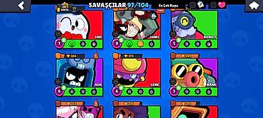 drag: Brawl Stars oyunu üçün inkişaf etmiş hesab - Kupa yolu: 54 616 (ən — 5