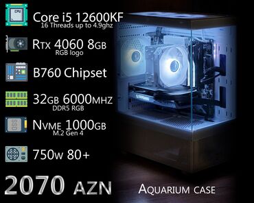 kompyuter alıram: Gaming PC "Endorphin White M2-4060" Qiymet sondur, hal hazirda