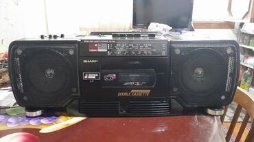 radiola: SHARP WG T238 iki kaset TWIN FM Radio aux ekvalayzer