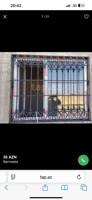 Barmaqlıqlar: Resotka 1-kv 35 azn başlayır Məhəccər 1-metr 50 azn başlayır — 3