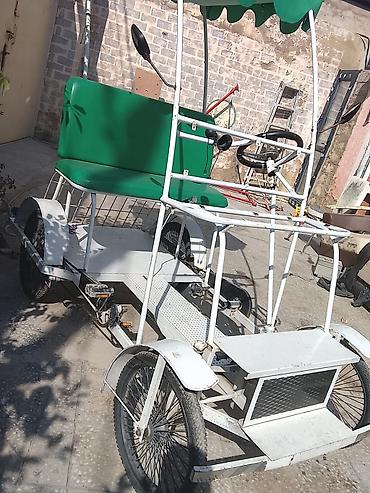 3 tekerli velosiped: BARTER MUMKUNDUR Dörd təkərli pedallı velomobil – ailəvi gəzintilər — 6