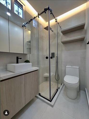 Duş kabinaları, arakəsmələr: Yeni Üstü açıq kabina, Künc üçün, Pulsuz çatdırılma — 19