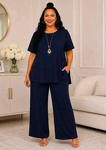 sako mona: Ženski komplet za svaki dan – plus size - Dvodijelni set: tunika sa — 4