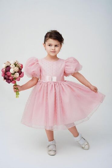 платье оптом: Детское платье, цвет - Розовый, Новый