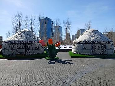 Юрты: Аренда юрты, Каркас Деревянный, Более 100 баш, С полом, Стол — 9