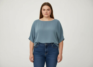 bluzki size plus: Women's blouse, size 6XL
