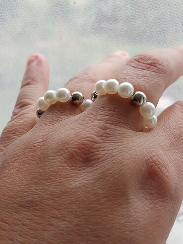 biserna torbica: Unisex ring, Handmade, Material: Pearl