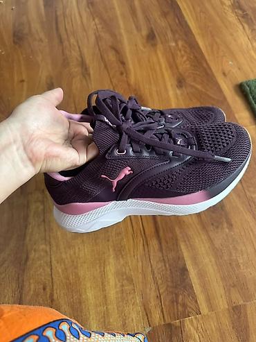 Кроссовки Puma женские - Цвет: темно-сливовый (бордовый) с розовыми