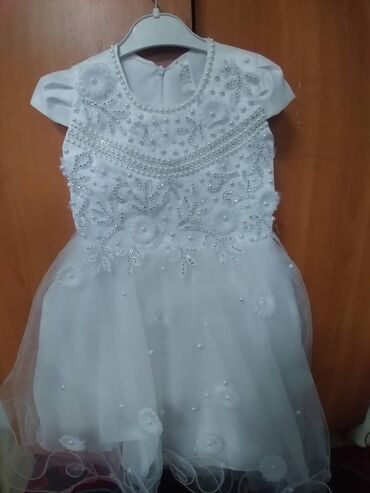 бальное белое платье: Детское платье, цвет - Белый, Новый