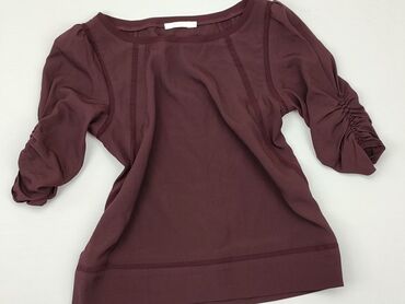 bordowa bluzki koronkowe: Блуза жіноча, XS, стан - Дуже гарний