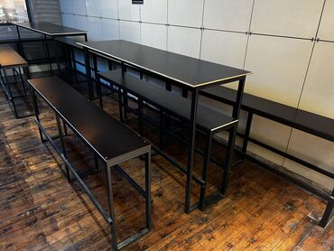 кафе столовая: Длина стола 2 метр
Ширина 60 см
3 комплекта