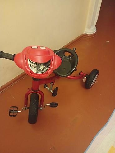 motorlu velo: Uşaq üçtəkərli velosiped - Rəng: qırmızı - Karkas: metal gövdə — 3