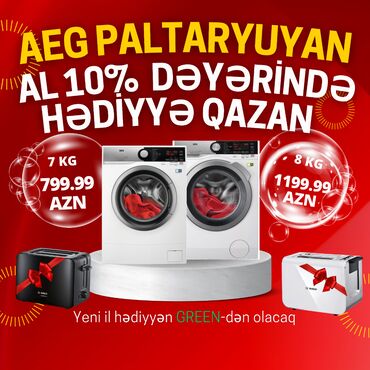 irşad electronics paltaryuyan: Paltaryuyan maşın AEG, 8 kq, Yeni, Avtomat, Kredit var, Pulsuz çatdırılma