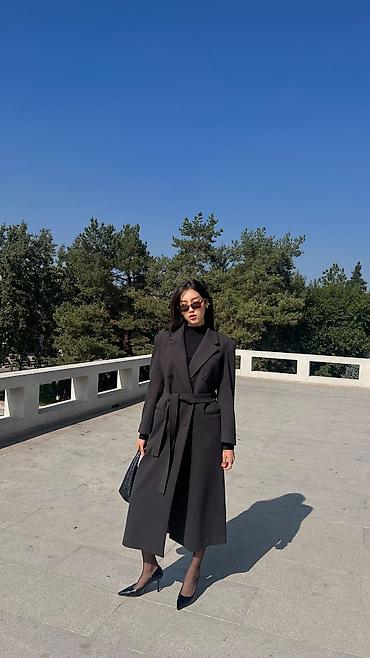 Пальто: Пальто, Классика, Осень-весна, Длинная модель, S, M — 1