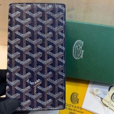 кошелек мужской кожаный ручной работы: Портмоне Goyard (реплика) 1500 сом Стильное и лёгкое портмоне от