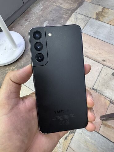 о роутер: Samsung Galaxy S22, Колдонулган, 128 ГБ, түсү - Кара, 2 SIM
