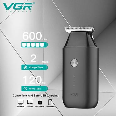 tostur: Mini Trimmer VGR 932 - 6000 RPM / 600mAh / 120 Dəqiqə / Cord/Cordles — 5