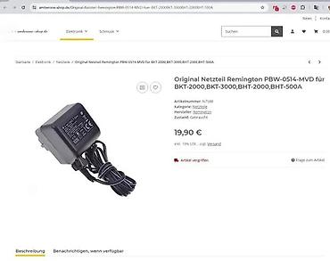 Ostali aparati za ličnu negu: Originalni Remington punjač/njapajanje PBW-0514-MVD - Proizvođač — 4