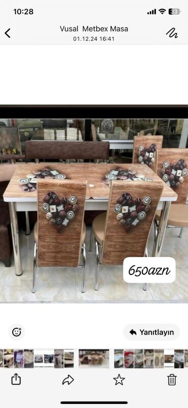 Masa və oturacaq dəstləri: Hər növ mebellərin satışı çatdırılma kredit mövcuddur nömrə aktiv — 7