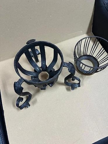 Žardinjere: Kovane gvozdene postolje/korpa za cveće - Materijal: kovan gvožđe — 6