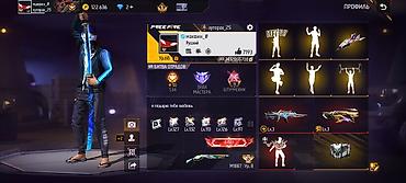 Значки: Аккаунт Free Fire - Уровень профиля: 68, ник в игре отображён на — 1