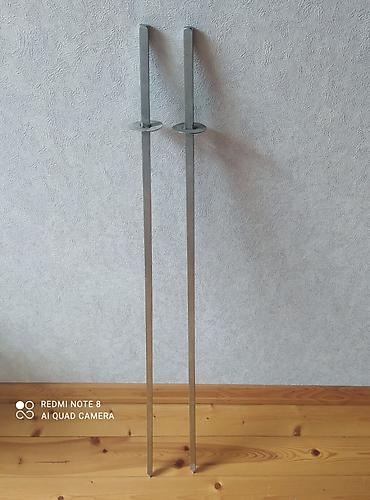 bıldırcın eti: Metal şiş dəsti (2 ədəd) - Material: paslanmayan polad - Forma — 2