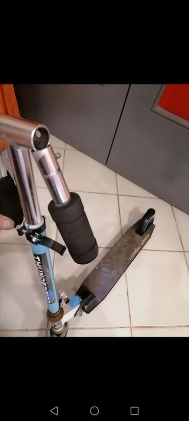 Trotineti, skejtbordovi i hoverbordovi: Trotinet za dete rasklapajući na 2 točkića silikonska. plavi — 2